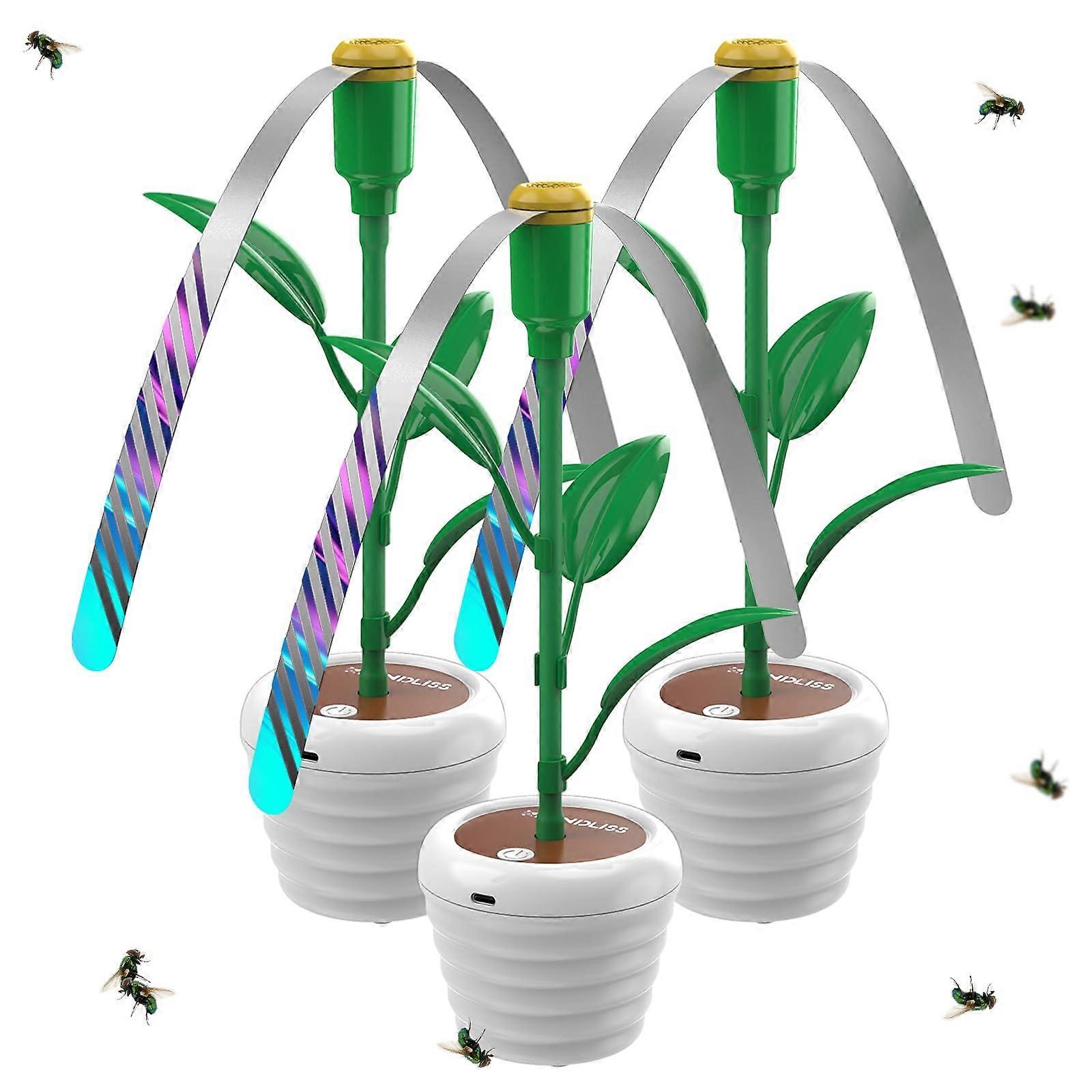 Fly Fans for Tables 3PCS, USB Powered Fly Repellent for BBQ, Picnics, Indoor and Outdoor Use, Upgraded DIY Design