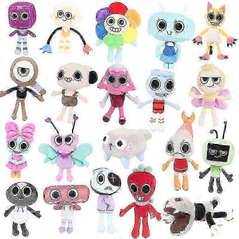 ΝΕΟ 35cm Κόσμος Dandy του βελούδινο χαριτωμένο Dandy World Scrap Γεμιστό παιχνίδι τρόμου Goob βότσαλο Plushie μαλακό μαξιλάρι κούκλα παιδιά δώρα κούκλα-WH