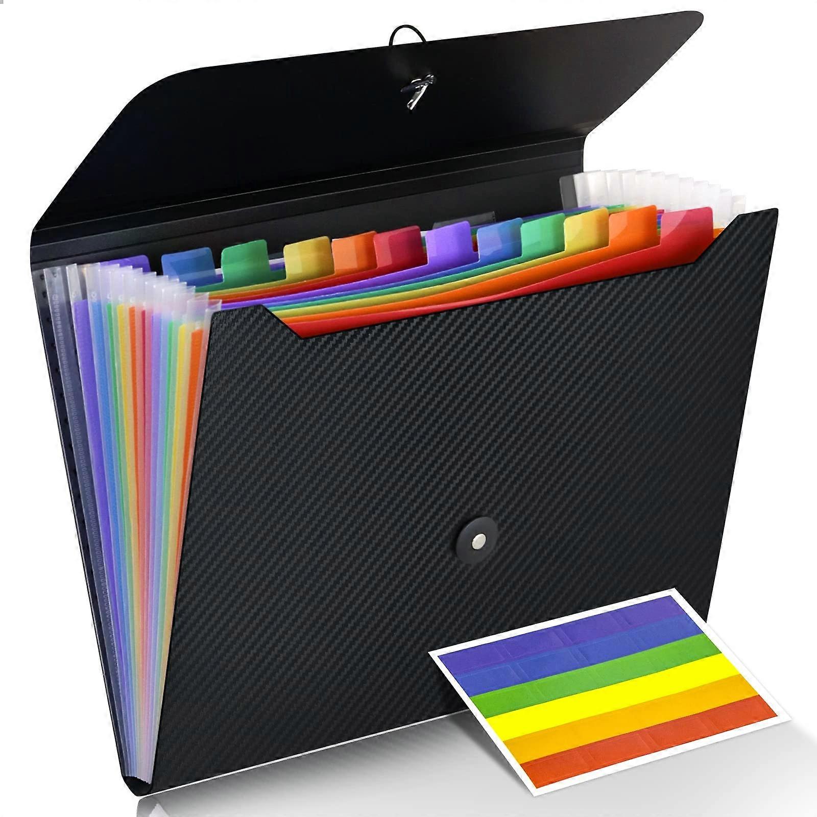 Accordian File Organizer Expanding File Folder, 13 Pockets , A4 Letter Size Paper Document Receipt Folder for Classroom, Home, Office and Travel