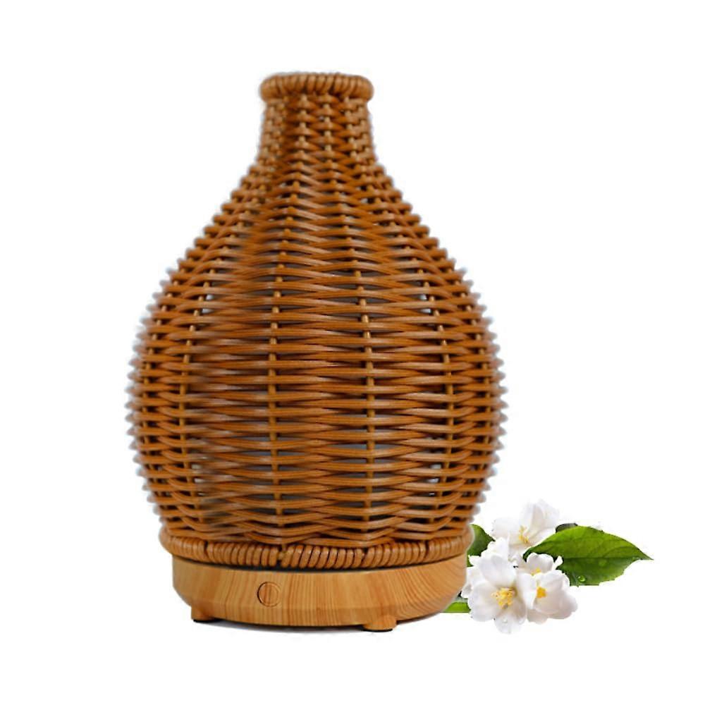 Humidifiers Rattan Mist Essential Oil Diffuser Aromatherapy Diffusers with Auto ShutOff Protection for Household, Medium, Dark Grey