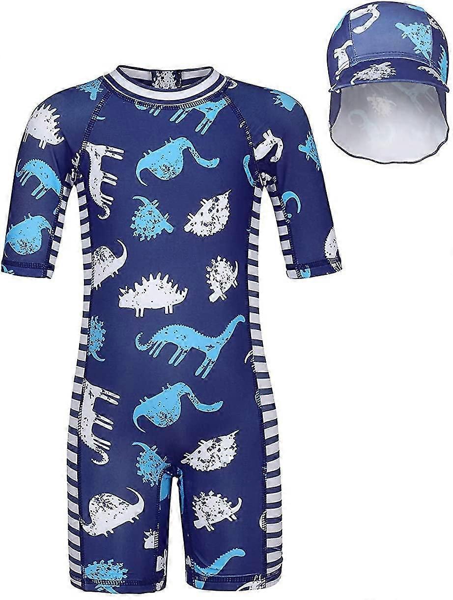 Swimsuits for Little Boys Rash Guard with Hat Children Pool Party Beach UPF 50+ Swimwear8T