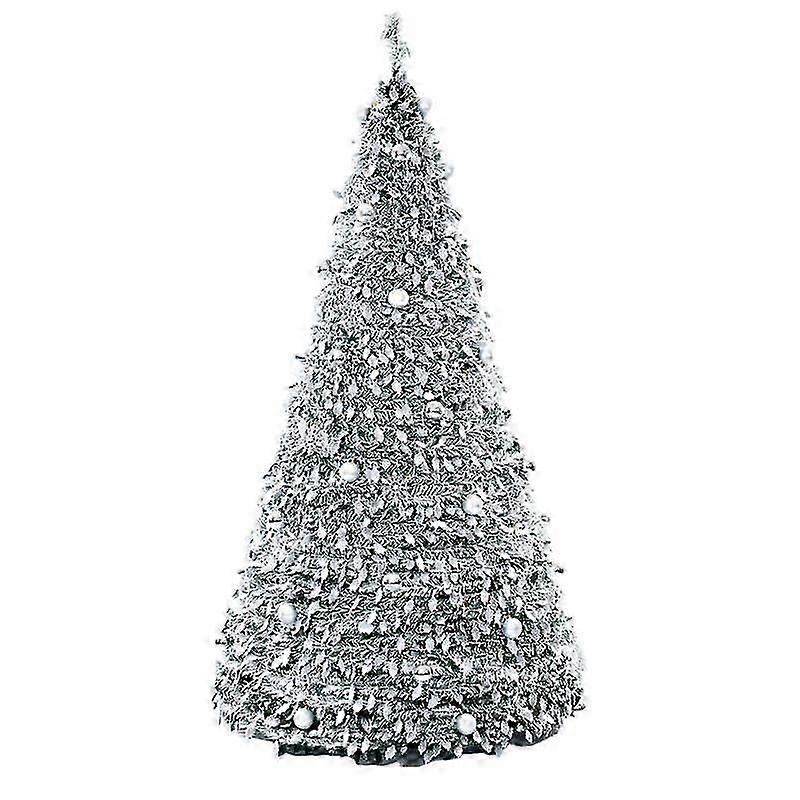 Foldable Christmas Tree Artificial Pencil Pop-Up Tree Decorations Pre Decorated Artificial Christmas Tree for Home Dorm