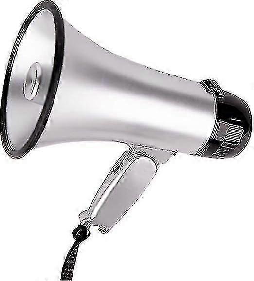 Portable Speaker Voice And Siren/alarm Modes With Volume Control And Strap Megaphone Bullhorn 20 Watt Power Megaphone
