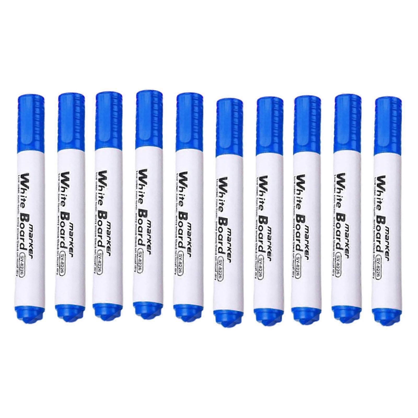 10Pcs Erasable Whiteboard Marker Water Based Inks Marker Whiteboard Marker for School Office Black Redness Green Or Blue