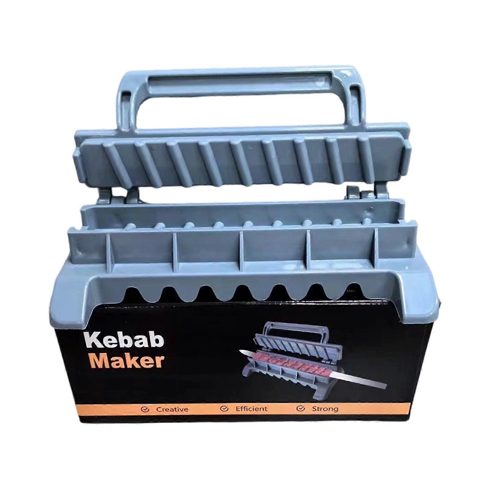BBQ Meat Skewer Machine Barbecue Meat Stick Device Manual Kebab Making Tool Portable Folding Barbecue Skewer Maker
