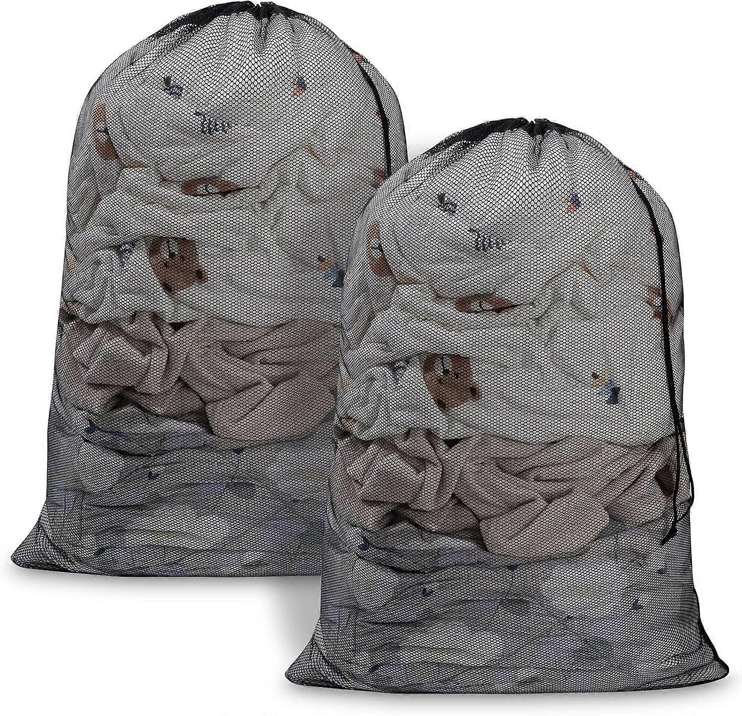 Large Drawstring Mesh Laundry Bags