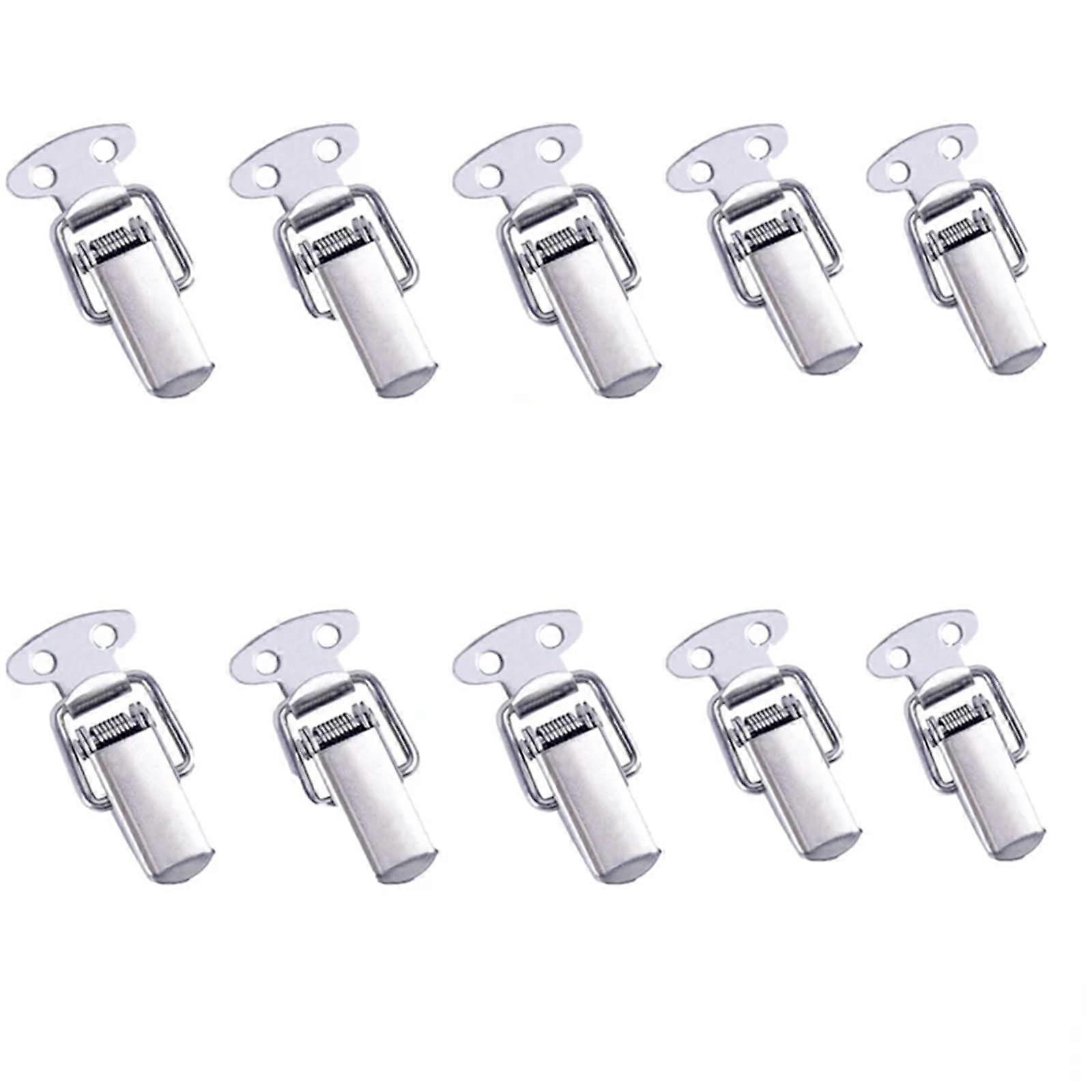 Spring Loaded Toggle Latch Mini Toggle Latches Spring Loaded Clamp Clip Box Latch(Sliver 20PCS)