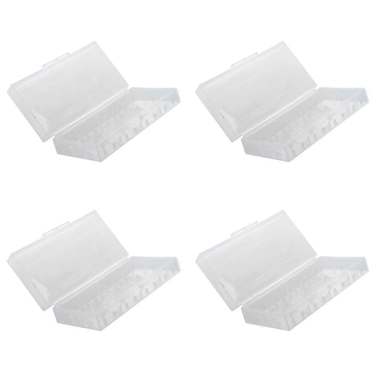 4X Box for 18650 Battery Transparent Battery Holder