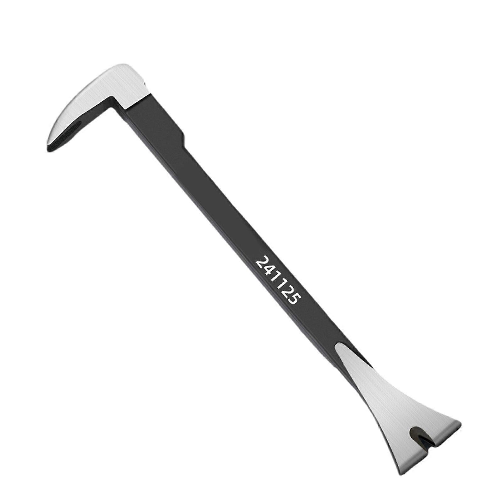 Double Ended Demolition Pry Bar with Ergonomic Grip for Wooden Surfaces Construction Removing Stubborn Nails Efficiently
