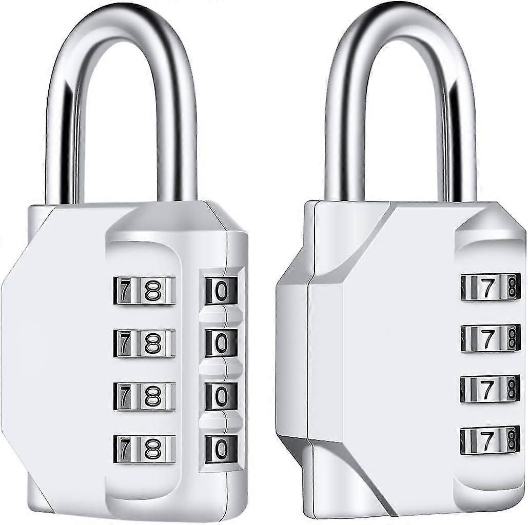 4 Digit Combination Lock 2 Pack - Secure School Gym Locker, Toolbox, Suitcase & Storage
