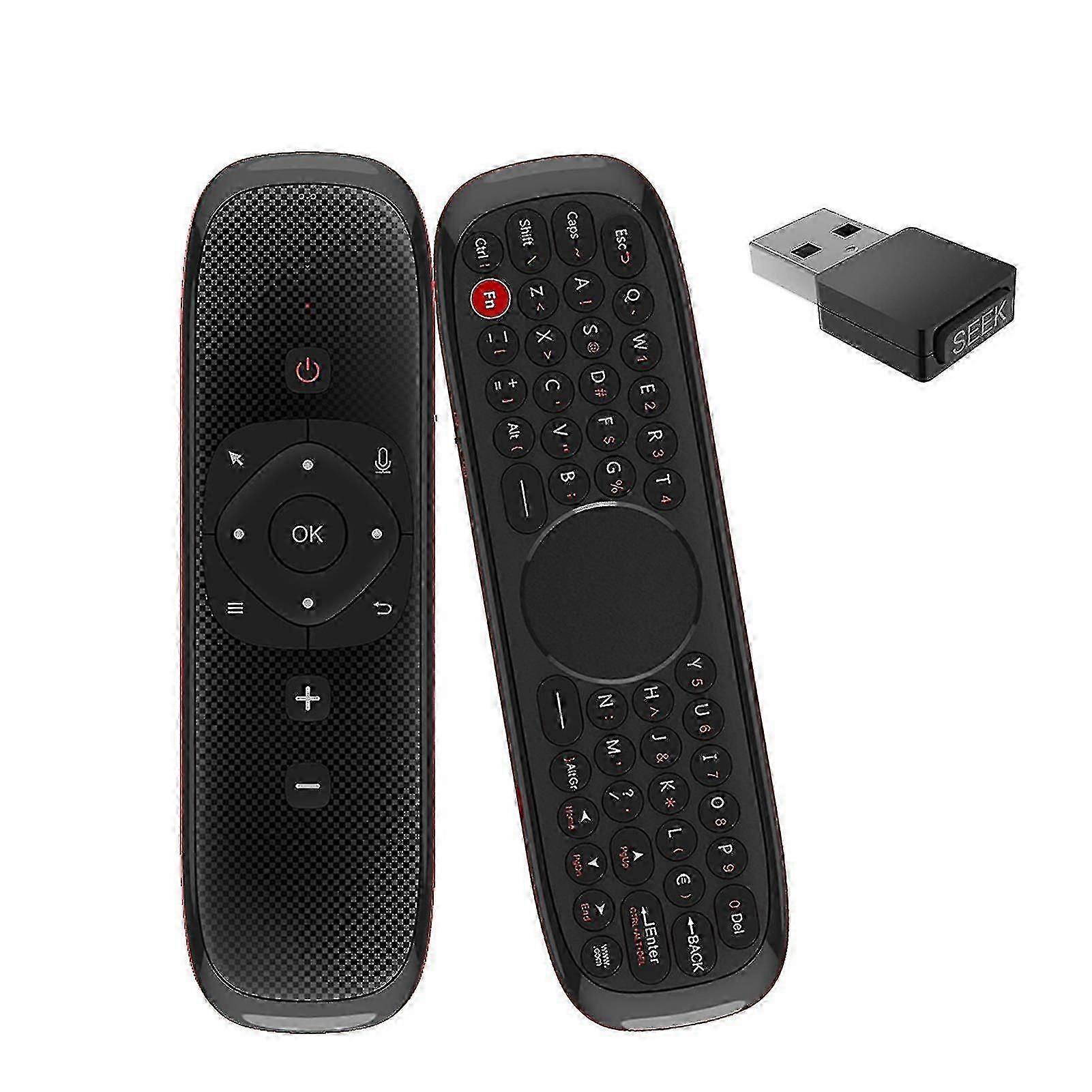 Wechip W2 ワイヤレス キーボード プラグ再生 サポート音声入力 Abs 2.4ghz エア マウス タッチパッド キーボード スマート テレビ用