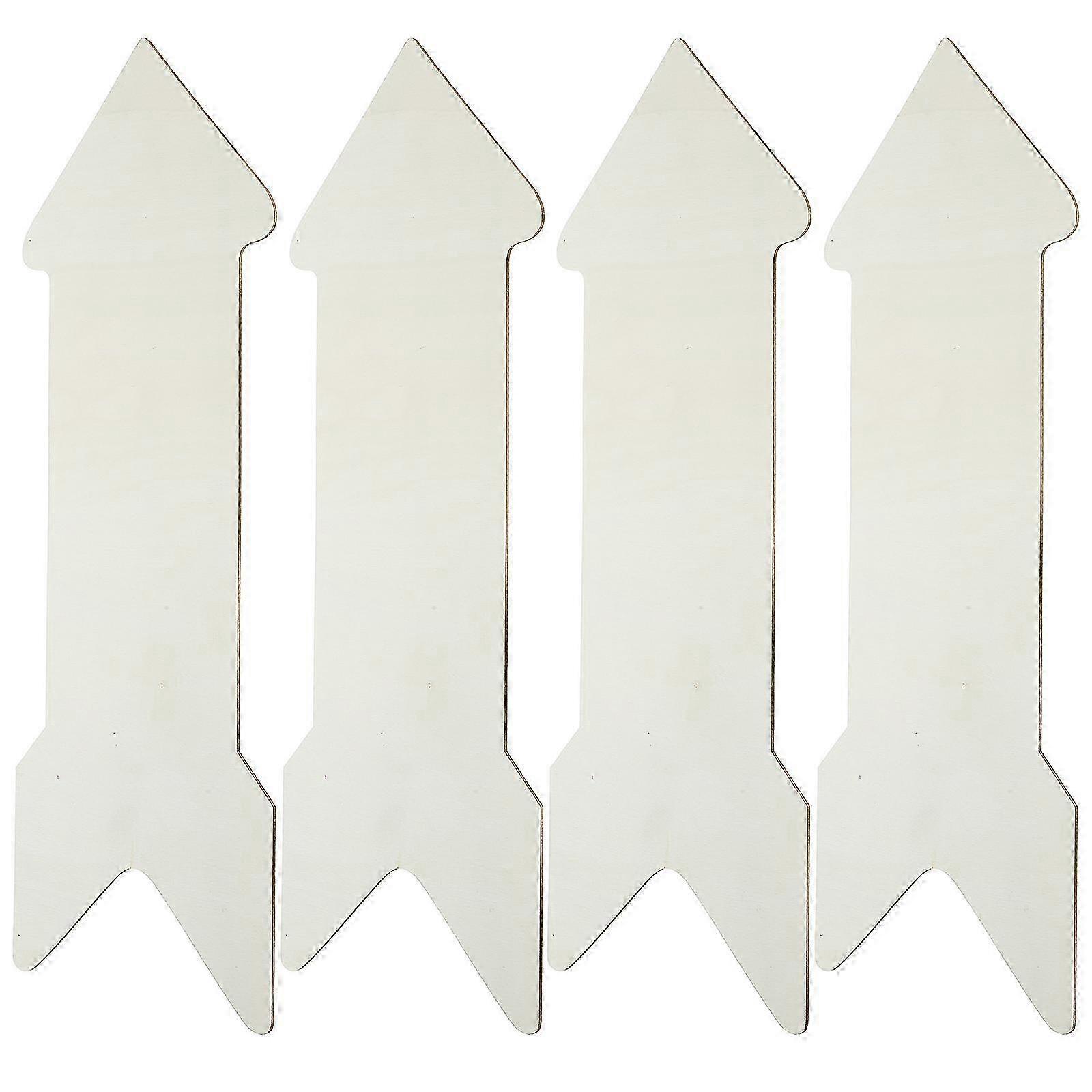 4 Stück unvollendete Holzpfeil-Ausschnitte, DIY-Basteltafel, 40 x 15 x 0,2 cm