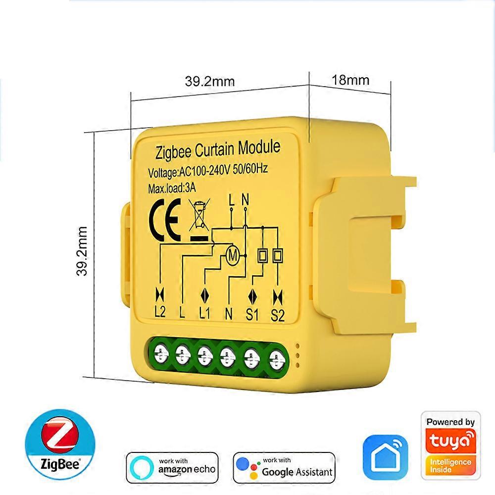 Tuya WIFI Intelligent Curtain Module Persiennes Interrupteur Electrique Motorisé Rideau Volet Roulant Interrupteur APP Télécommandes Compatible avec Alexa