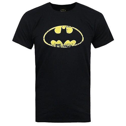 Batman Official Mens Distressed Emblem T-Shirt