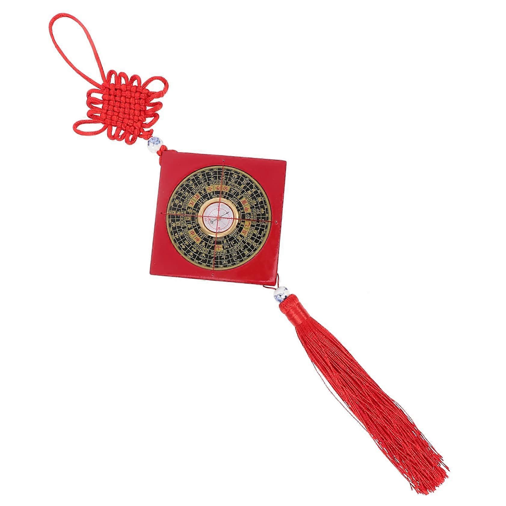 Feng Shui Compass Copper Keyring Keychain Car Hanging Desk Table Decoration