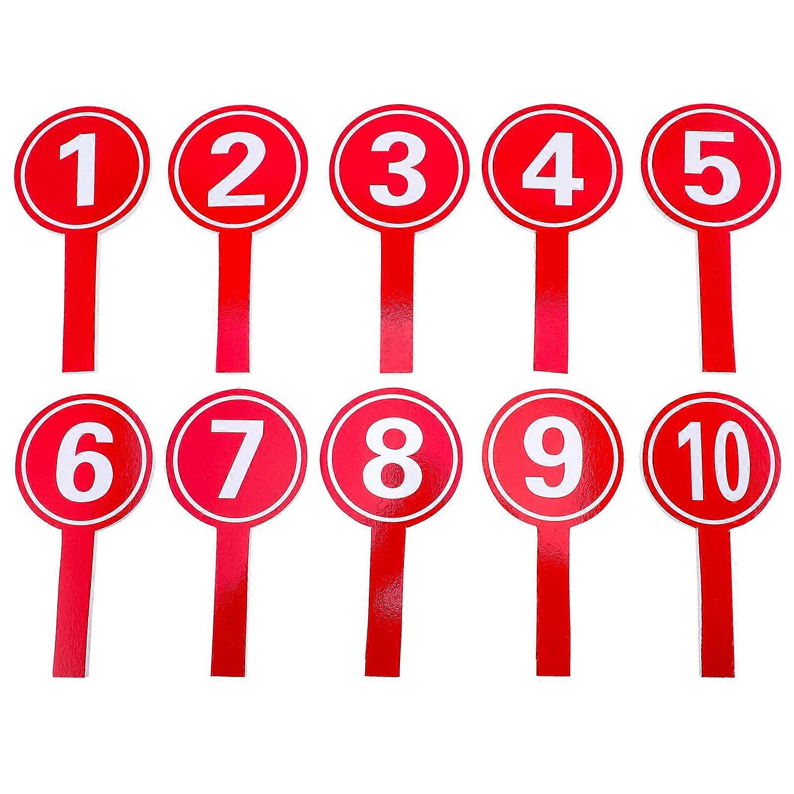 10pcs Reusable Handheld Voting Scoreboards for Judges – Multipurpose Number Paddles for Competitions and Events