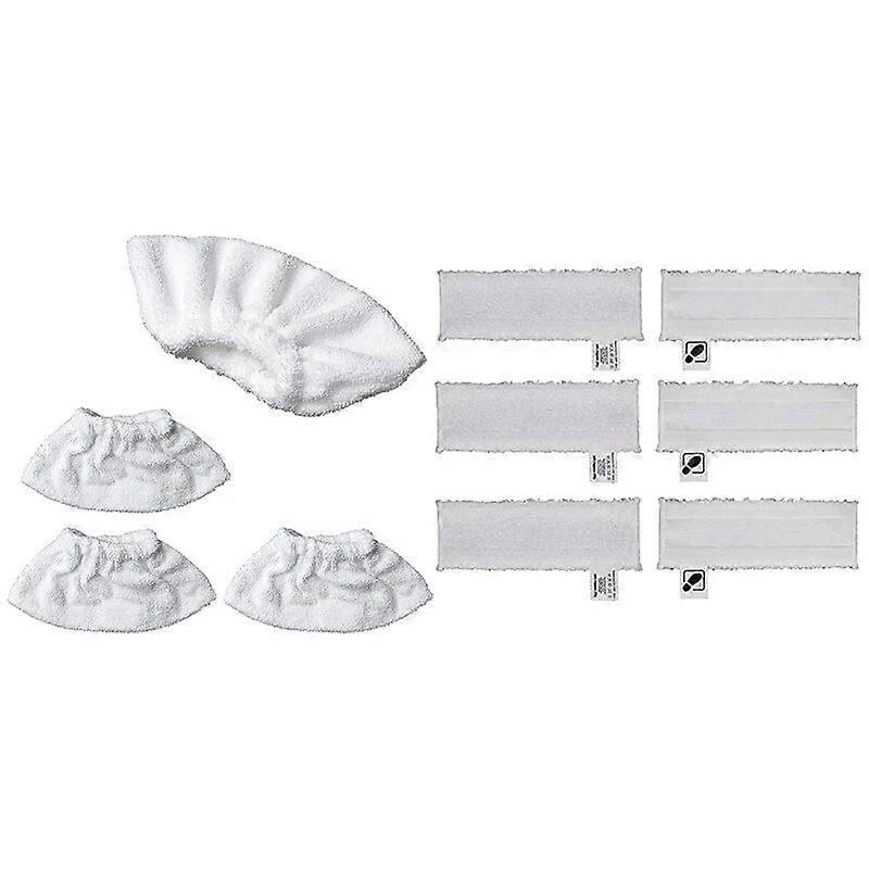 4 Pcs Microfiber Cover For Hand Nozzle & 6 Pcs Microfiber Mop Cloth Pad