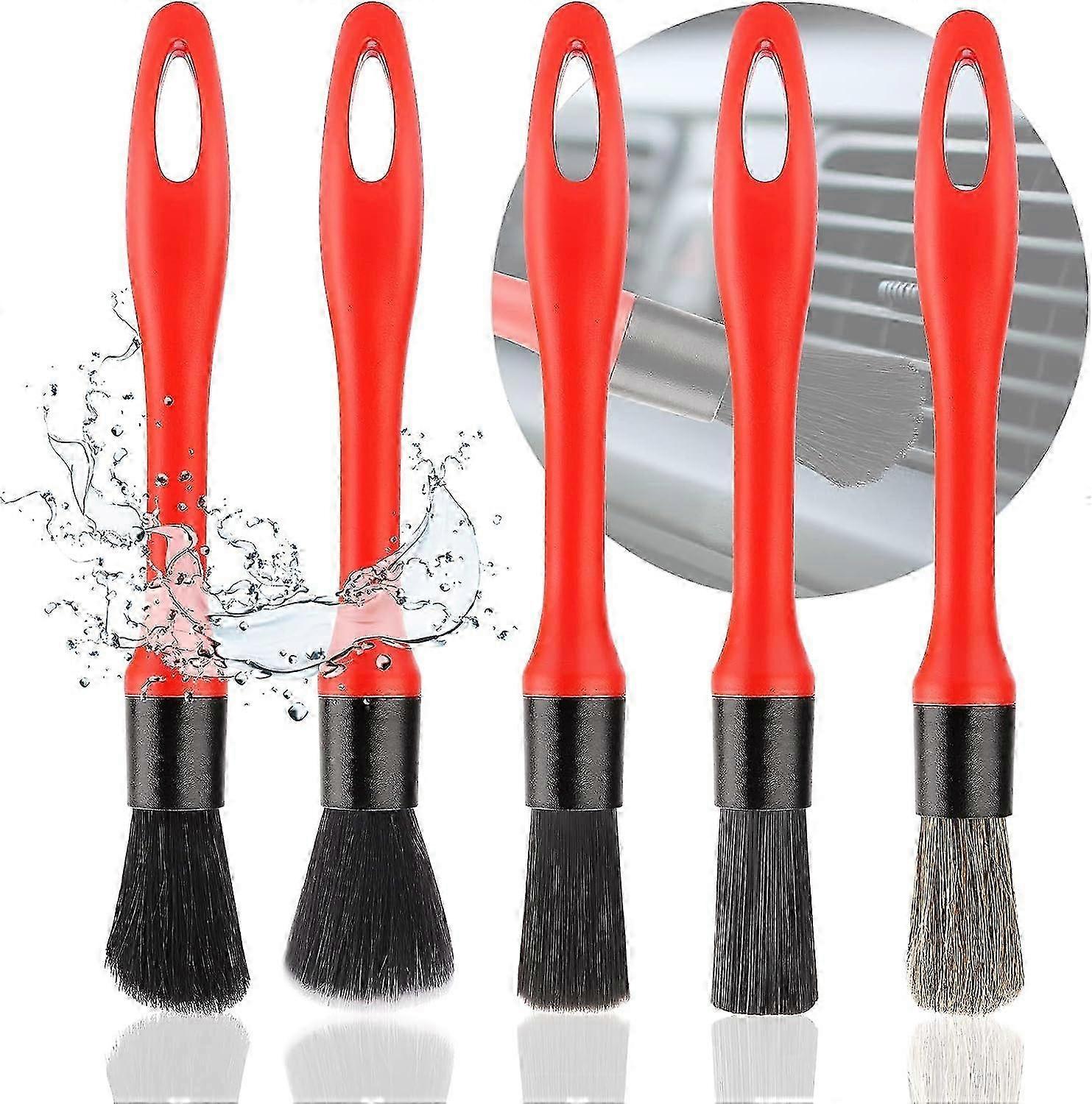 Auto Detailing Brush Kit, 5PCS Car Cleaning Brushes Set