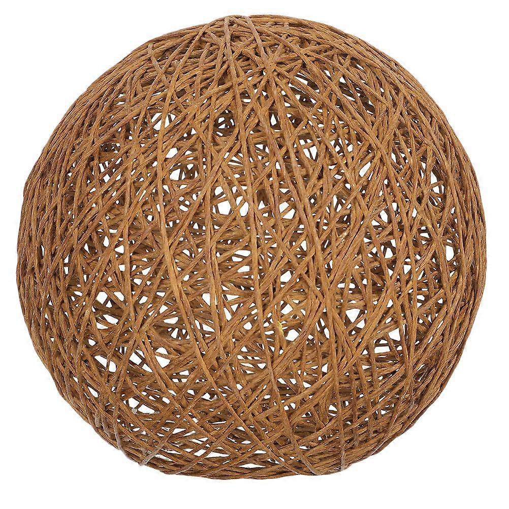 Woven Pendant Lamp Shade Rattan Ball Shape Ceiling Light Cover Dust-Proof For Home Use 1Pack