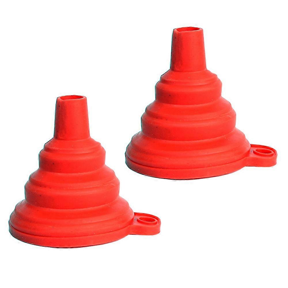 Silicone Retractable And Foldable New Packing Tool For Funnel Backer-Red