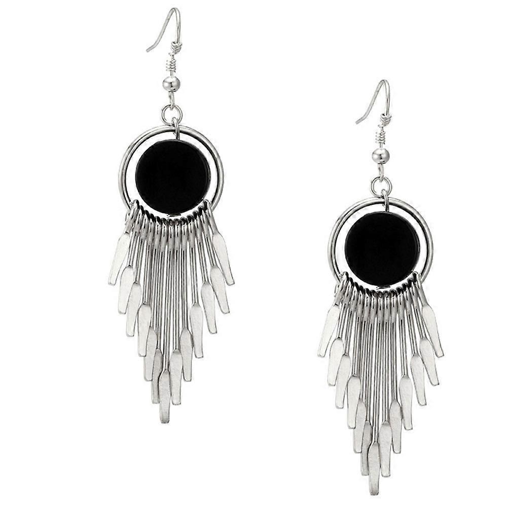Large Dangle Earrings Retro Style Exaggerated Temperament Wedding 7.50X2.00X0.20CM 1 Pair