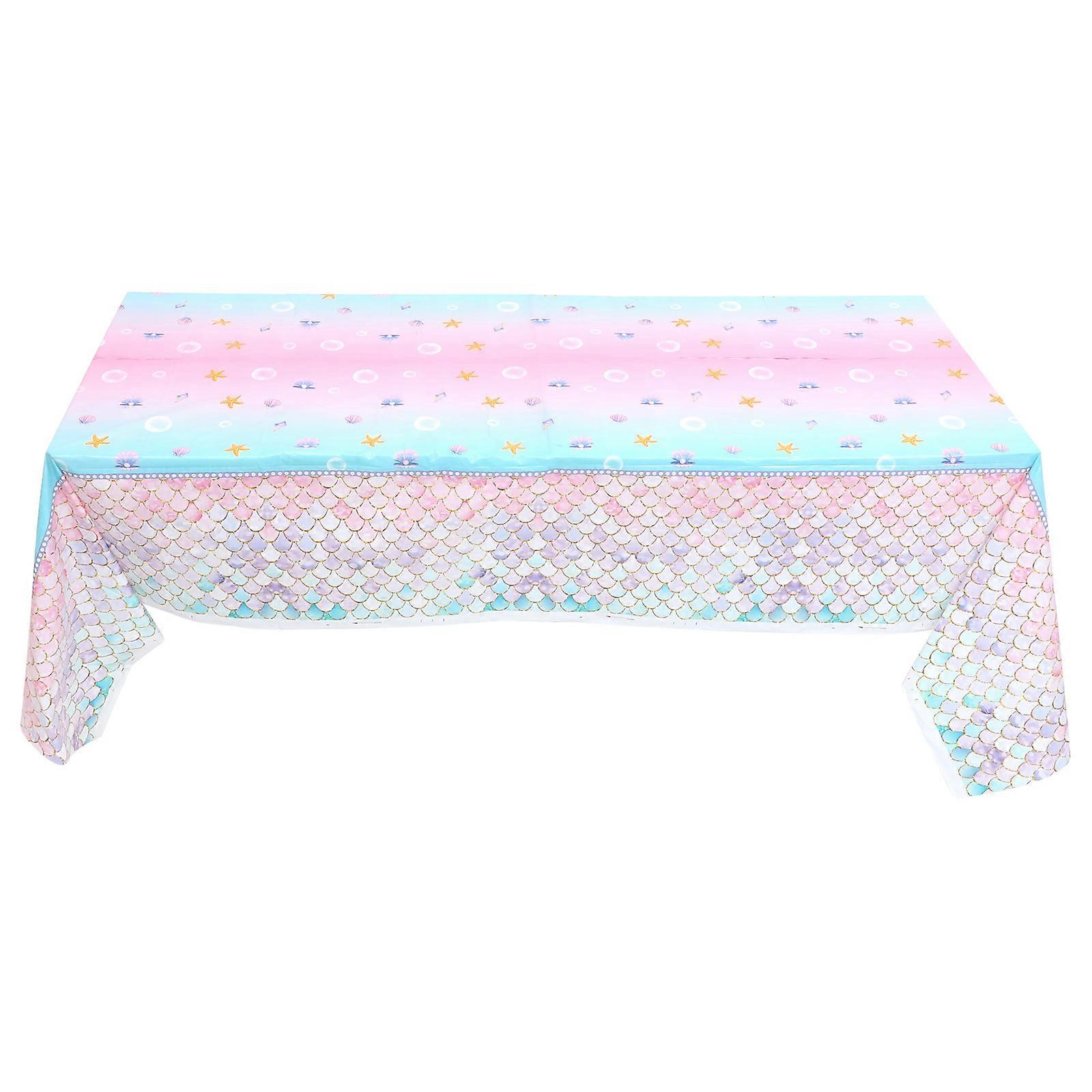 Disposable Table Cloth For Party Sea Theme Birthday Celebration 274x137cm Multi Color Rectangular Anti Fouling 1Pack