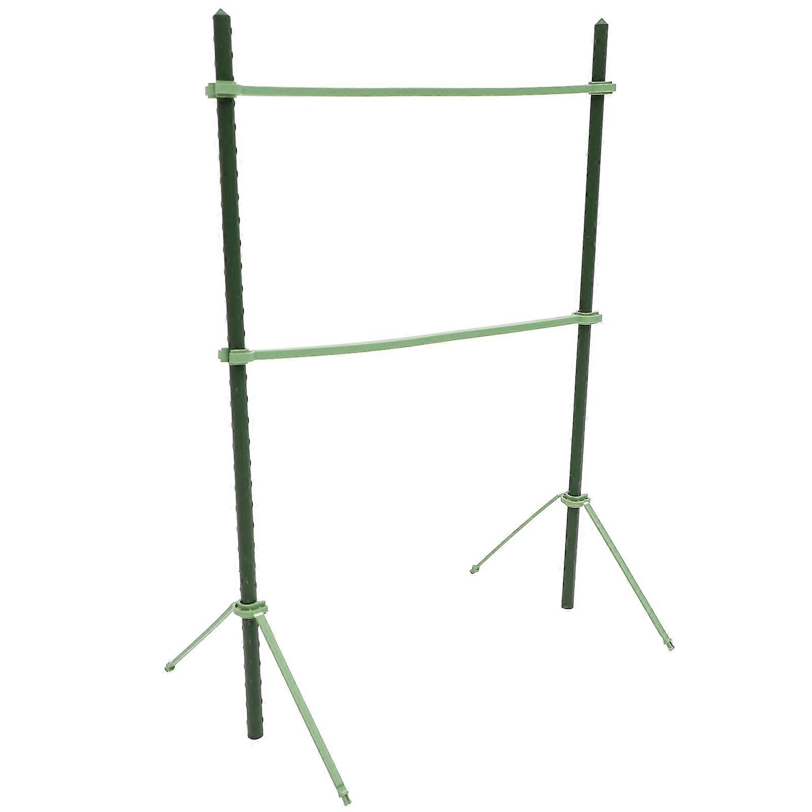 Flower Ladder Shelf Plastic Plant Shelf Prevent Falling Over Patio 34X50CM 1Set