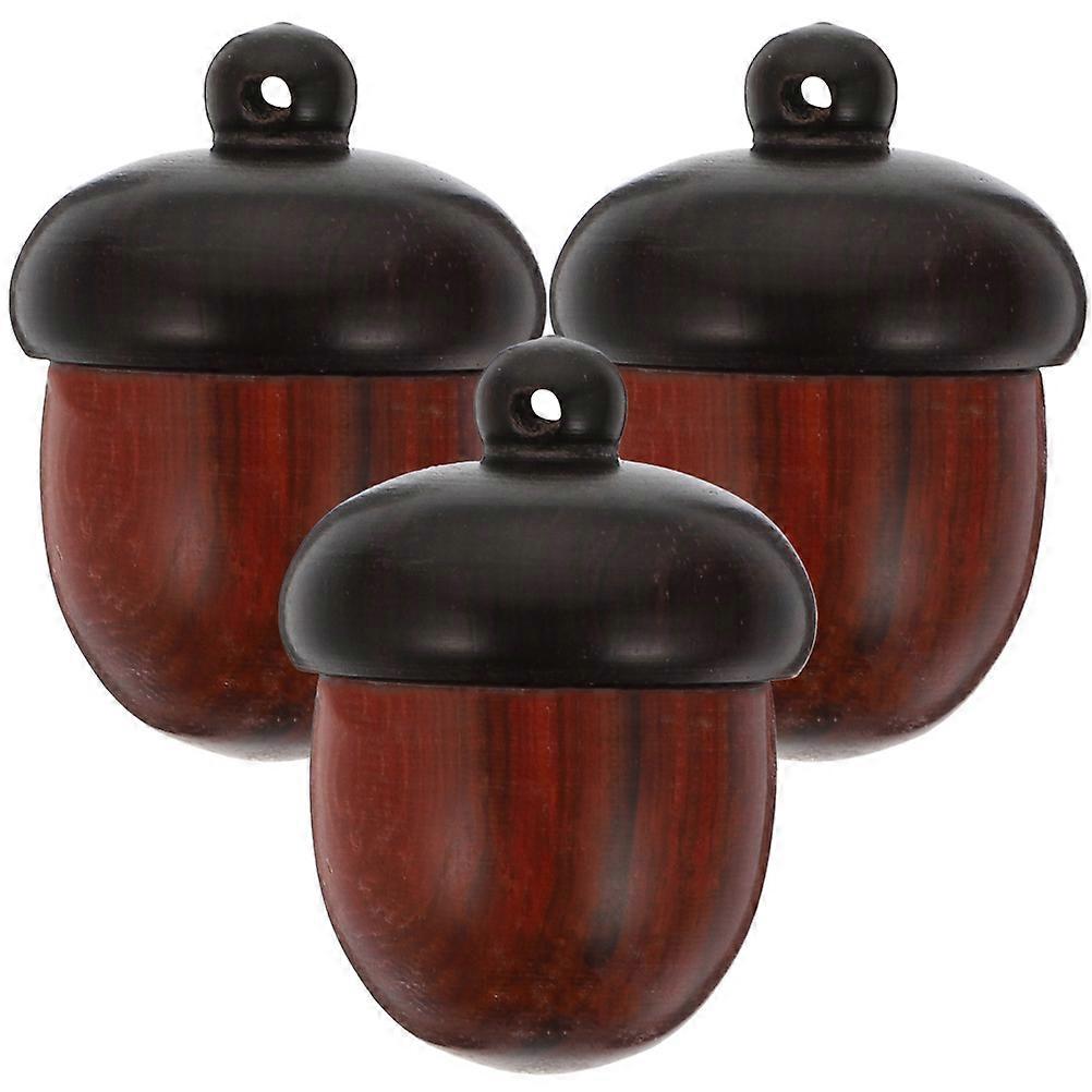 Small Acorns For Crafts Wooden Acorn Pendants Decorative Diy Projects Dark Red 2.3X2.3X3CM 3Pack