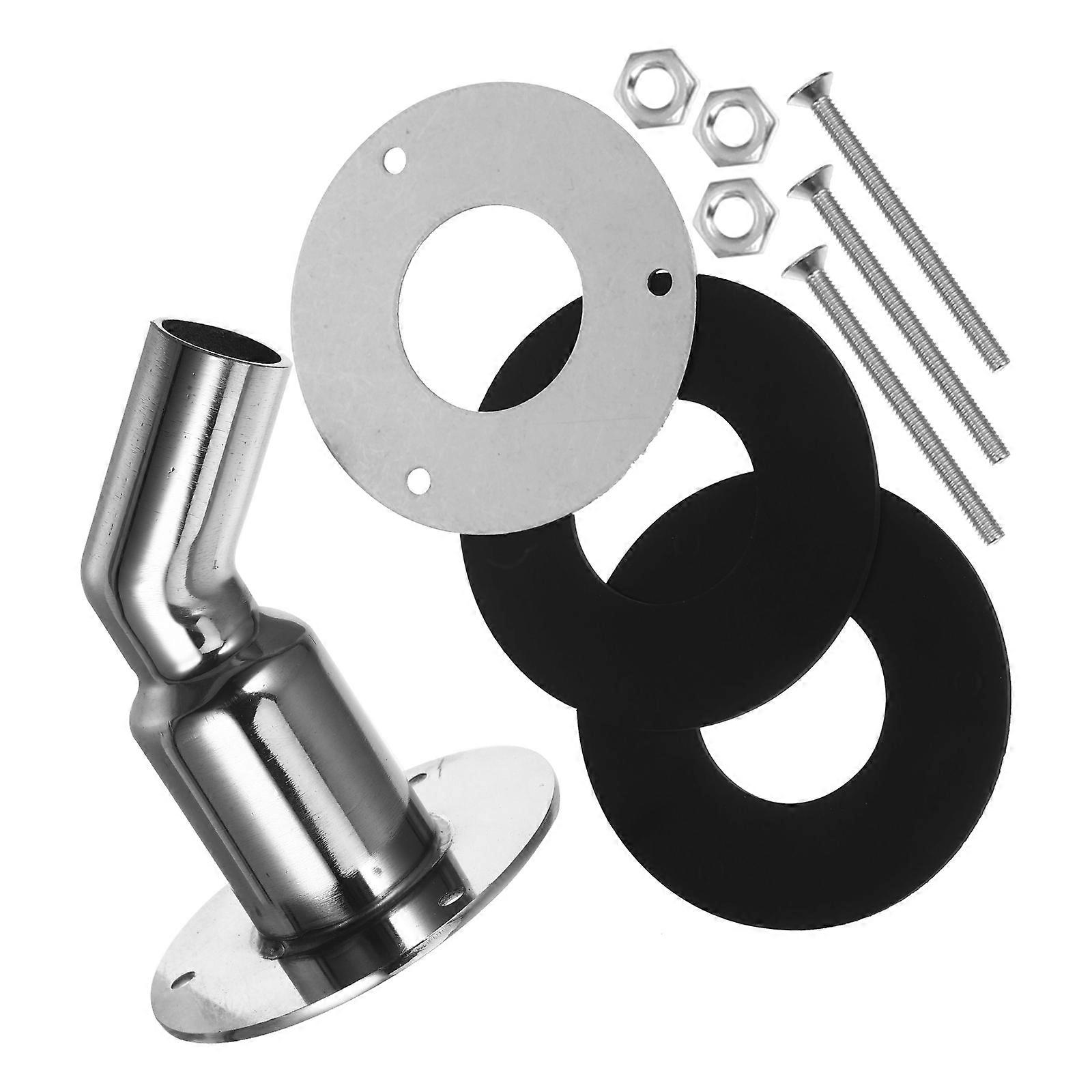 Exhaust Hose Connector Conditioner Exhaust Hose Bend Shape Stainless Steel Prevent Harmful Gas Buildup 1Set
