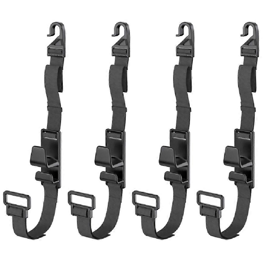 Multifunctional Hook For Back Seat Car Hooks Organizing Drivers 35X3.5cm Black 4Pcs