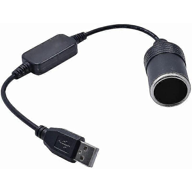 USB A male to 12V cigarette lighter socket converter