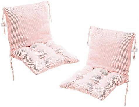 Low-Backed Chair Cushions Set of 2, 40 x 80 cm, Garden Chair Cushions With Removable Backrest Cushion