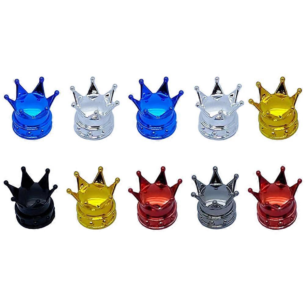 Automotive Valve Caps Car 1.9x1.6cm Prevent Debris Seal Valve Stems Assorted Color 10Pcs