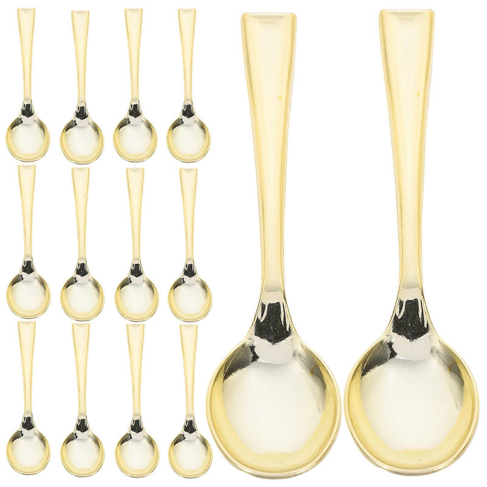 Serving Utensils Golden Mini for Camping Picnic 24Pack