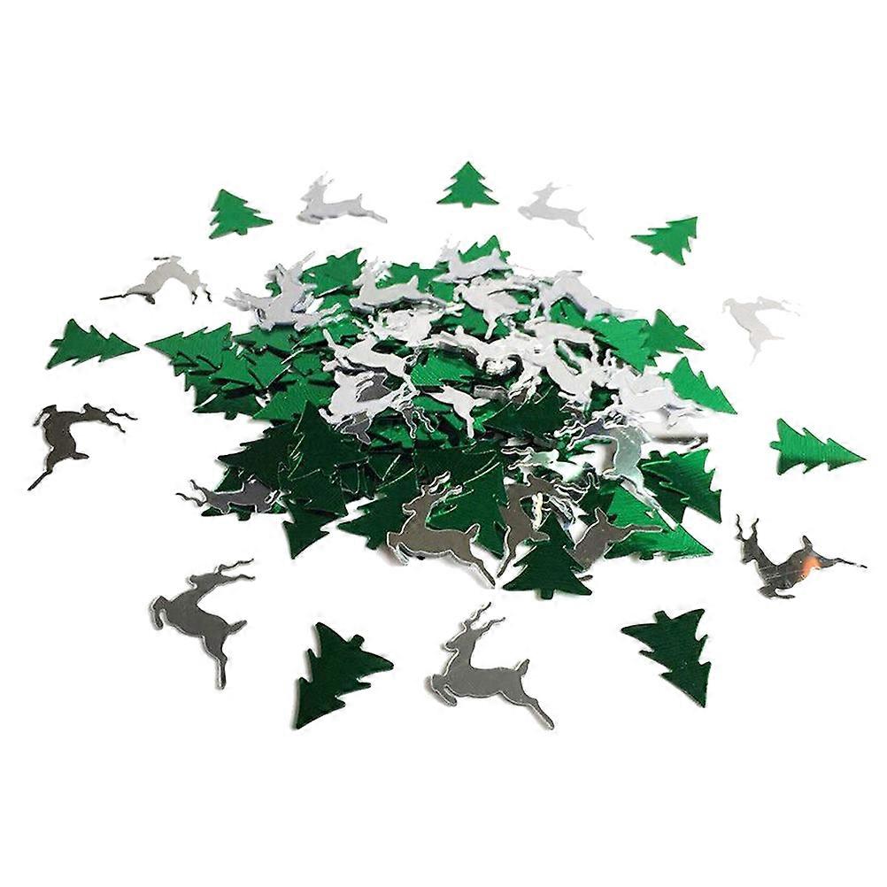Christmas Parties Decoration Plastic Reindeer Tree Confetti Shiny Style