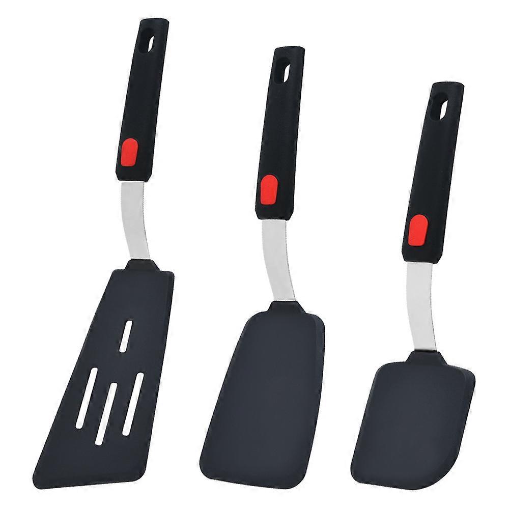Three Sets Of Non-Stick Pan Silicone Spatula, Heat-Resistant Cooking Spatula, Suitable For Non-Stick Pan, Large Flexible Kitchen Utensils-Set2