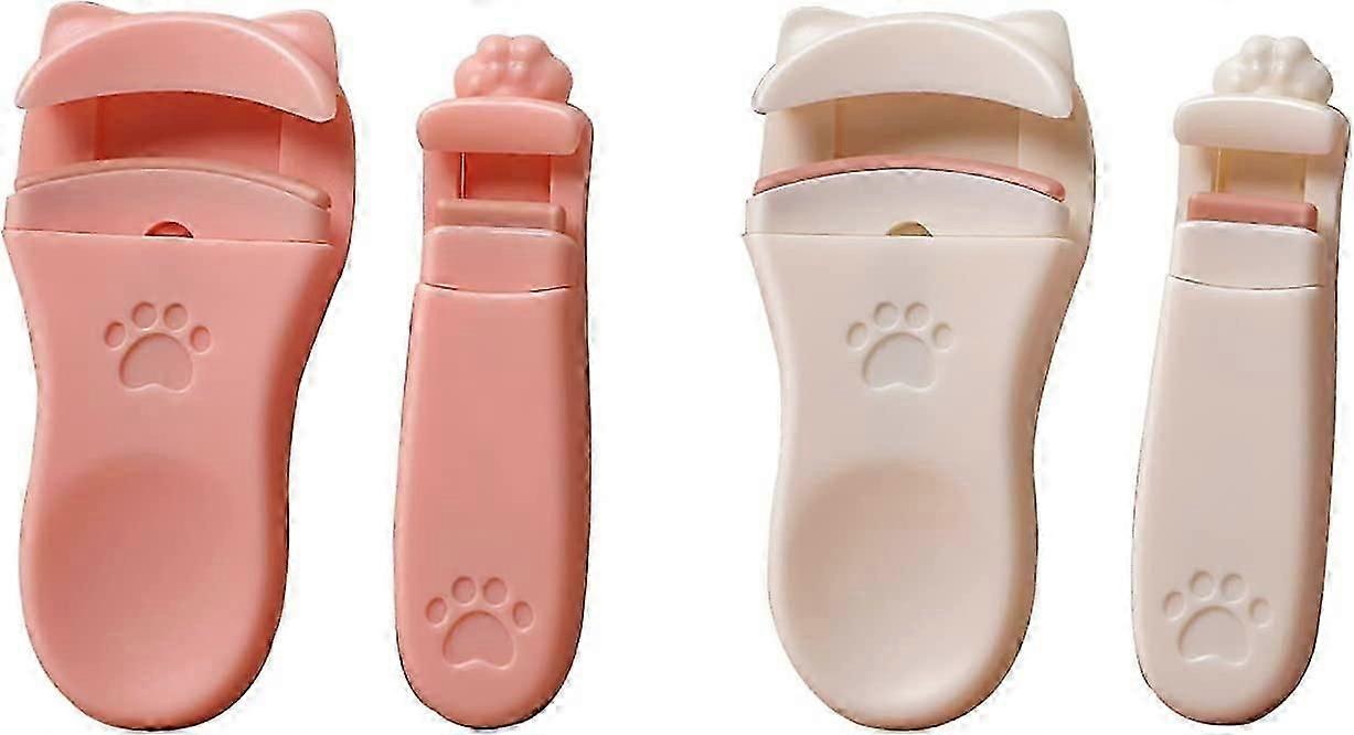 2 Sets Cat Paw Eyelash Curler Mini