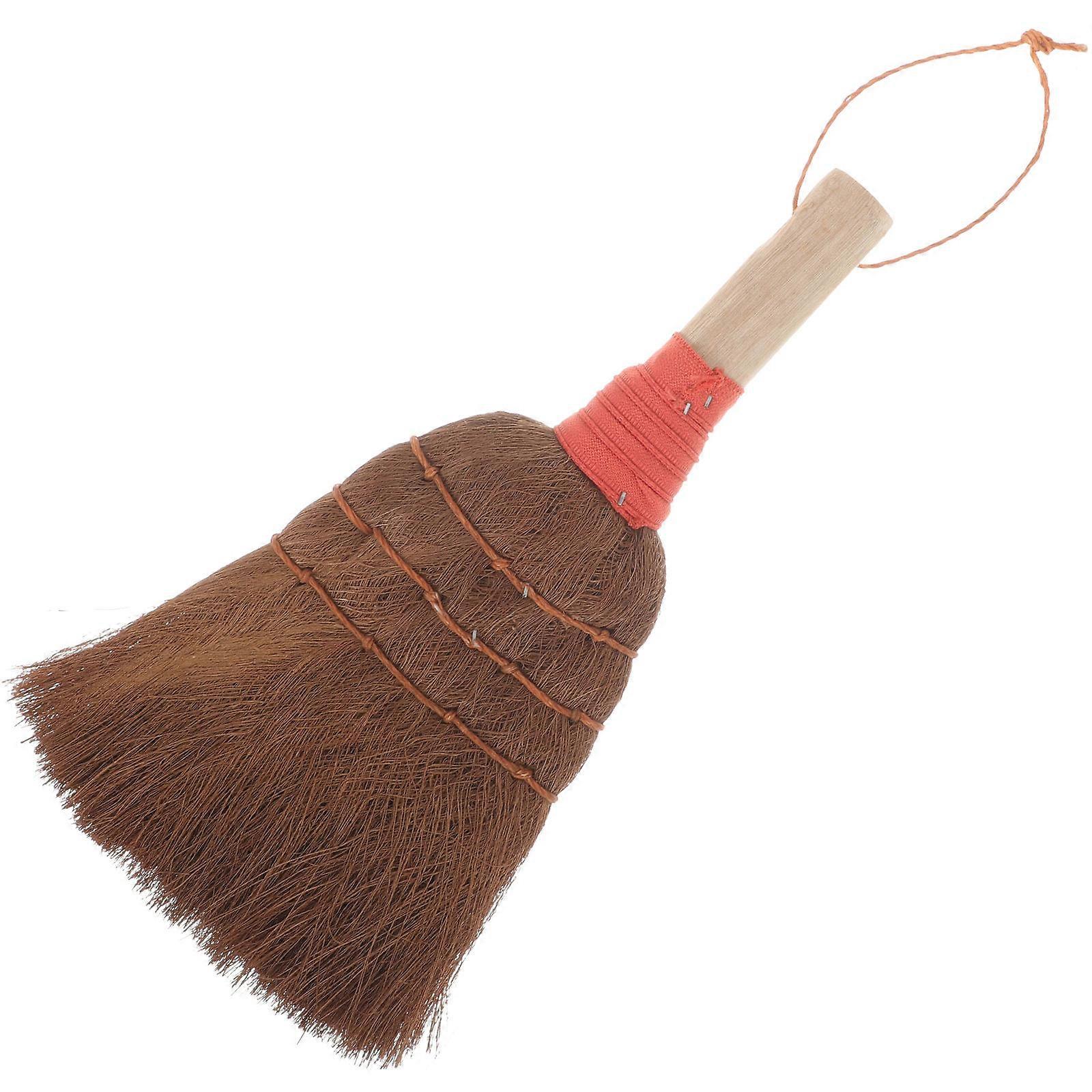 Wood Handle Cleaning Brush Desktop Broom Household Cleaning Tool Mini Short Handle Dusting 1Pcs