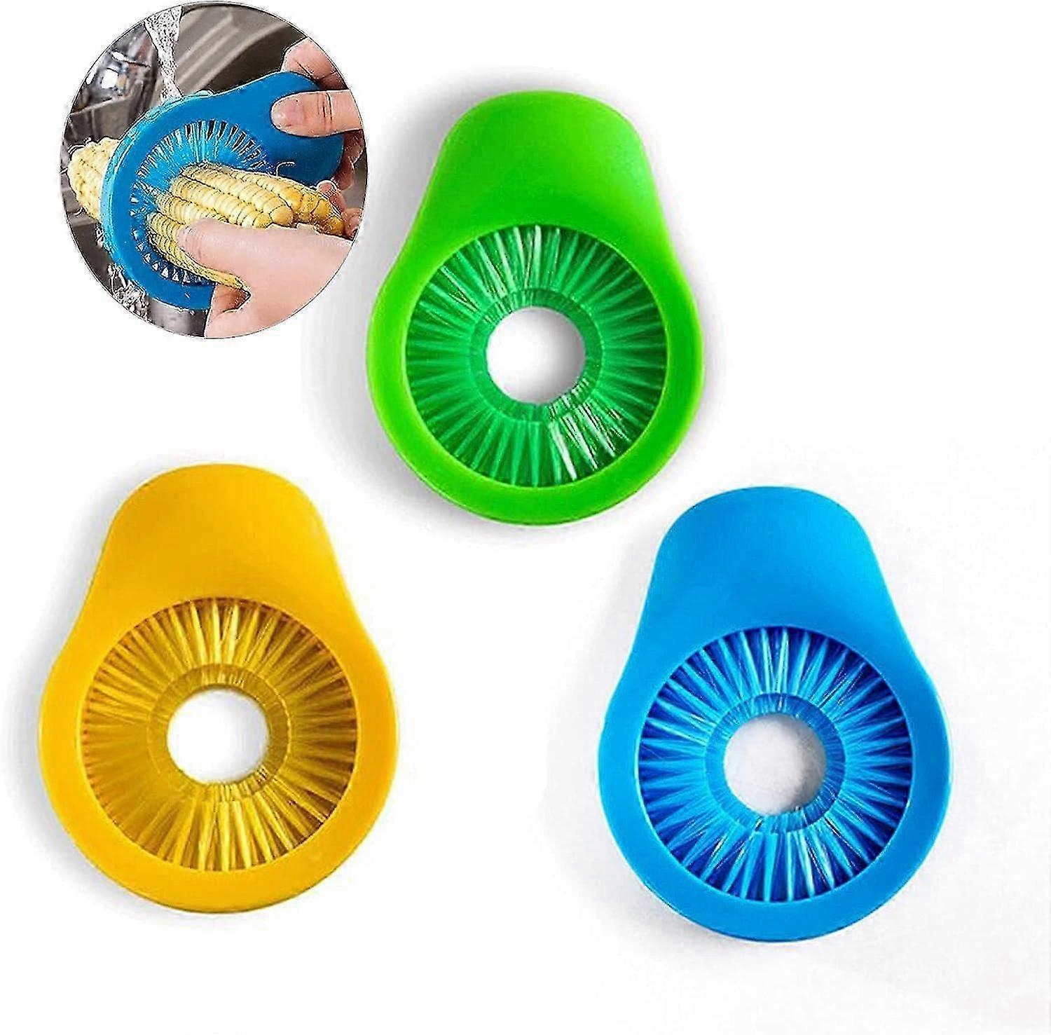 Vegetable Brush Set - Nylon Plastic Brushes for Fruit and Vegetables (3 Pieces)