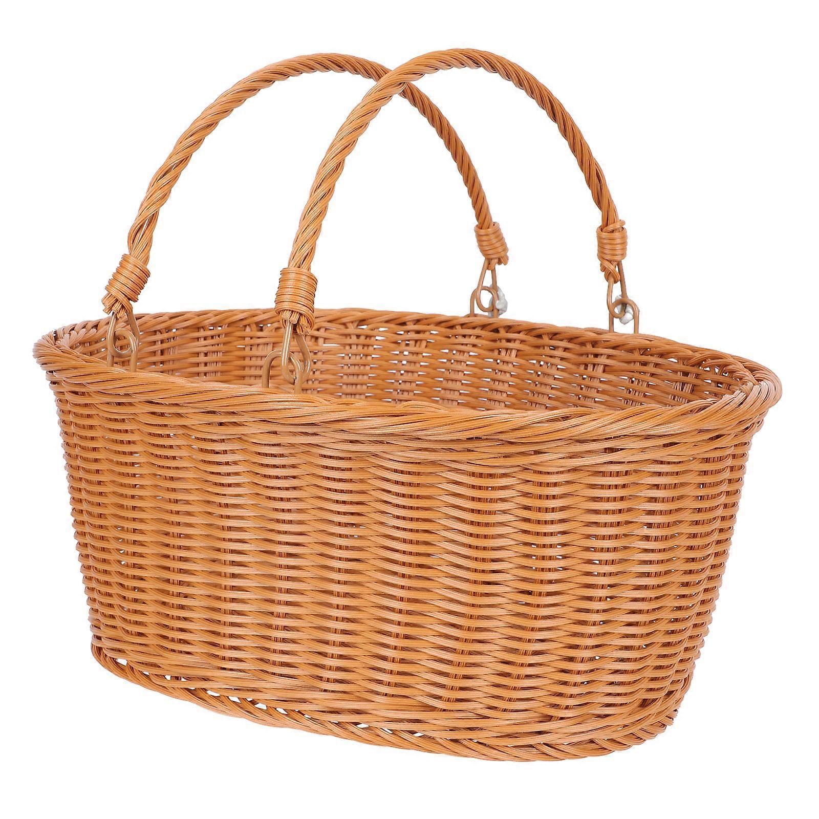 Brown Woven Basket for Storage Made of Simple Elegant and 1PC