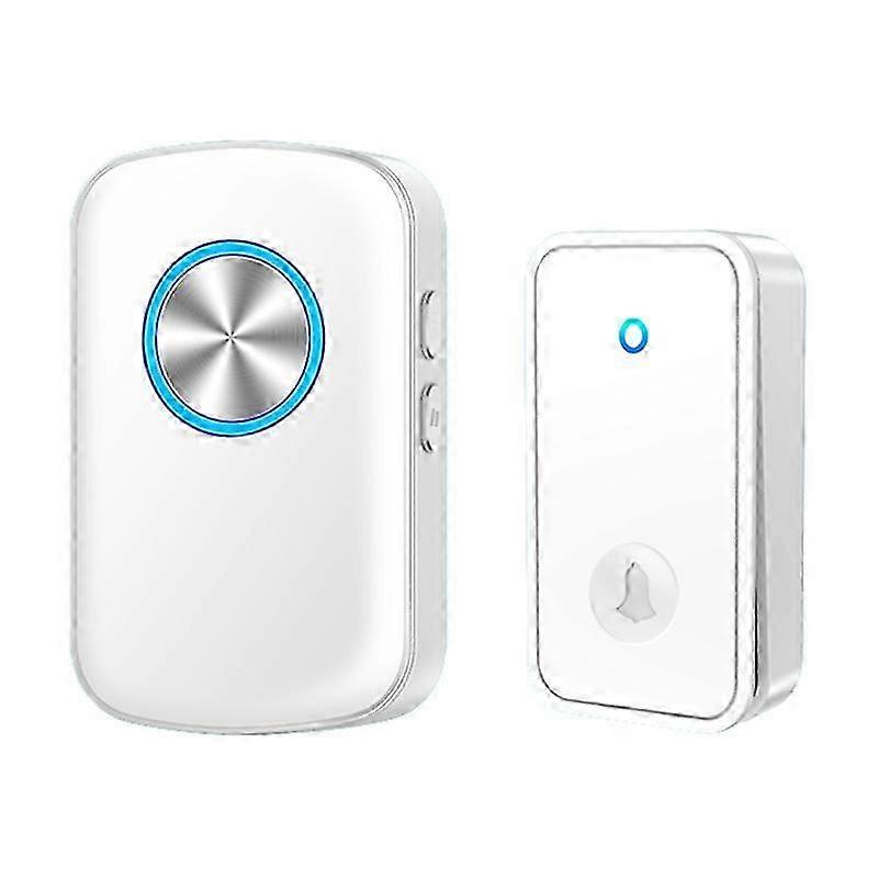 Self-Generating Wireless Doorbell Transmitter and Receiver Smart Doorbell - White/EU Plug