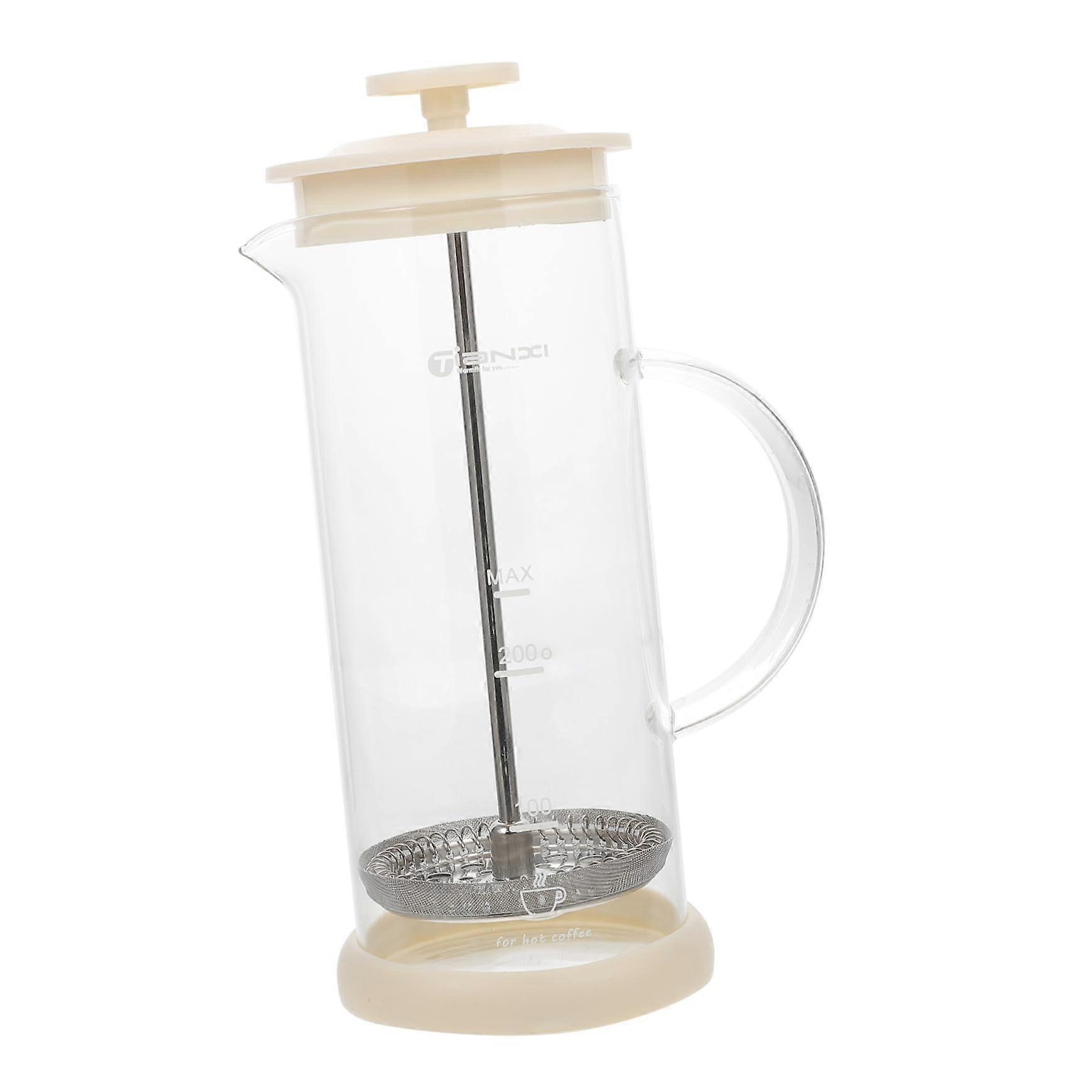 Manual Milk Frother Handheld Maker - Heat Resistant Plastic and Stainless Steel for Coffee and Cappuccino