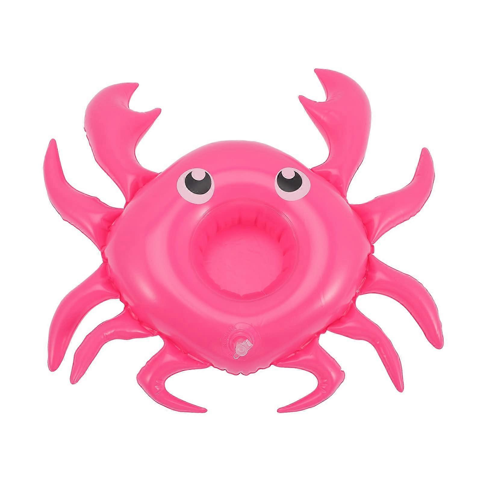 4 Inflatable Drink Holders for Pool, Cartoon Cup Holders for Beach Parties and Summer Events, Stable, Waterproof, Easy to Use, Pink Storage.