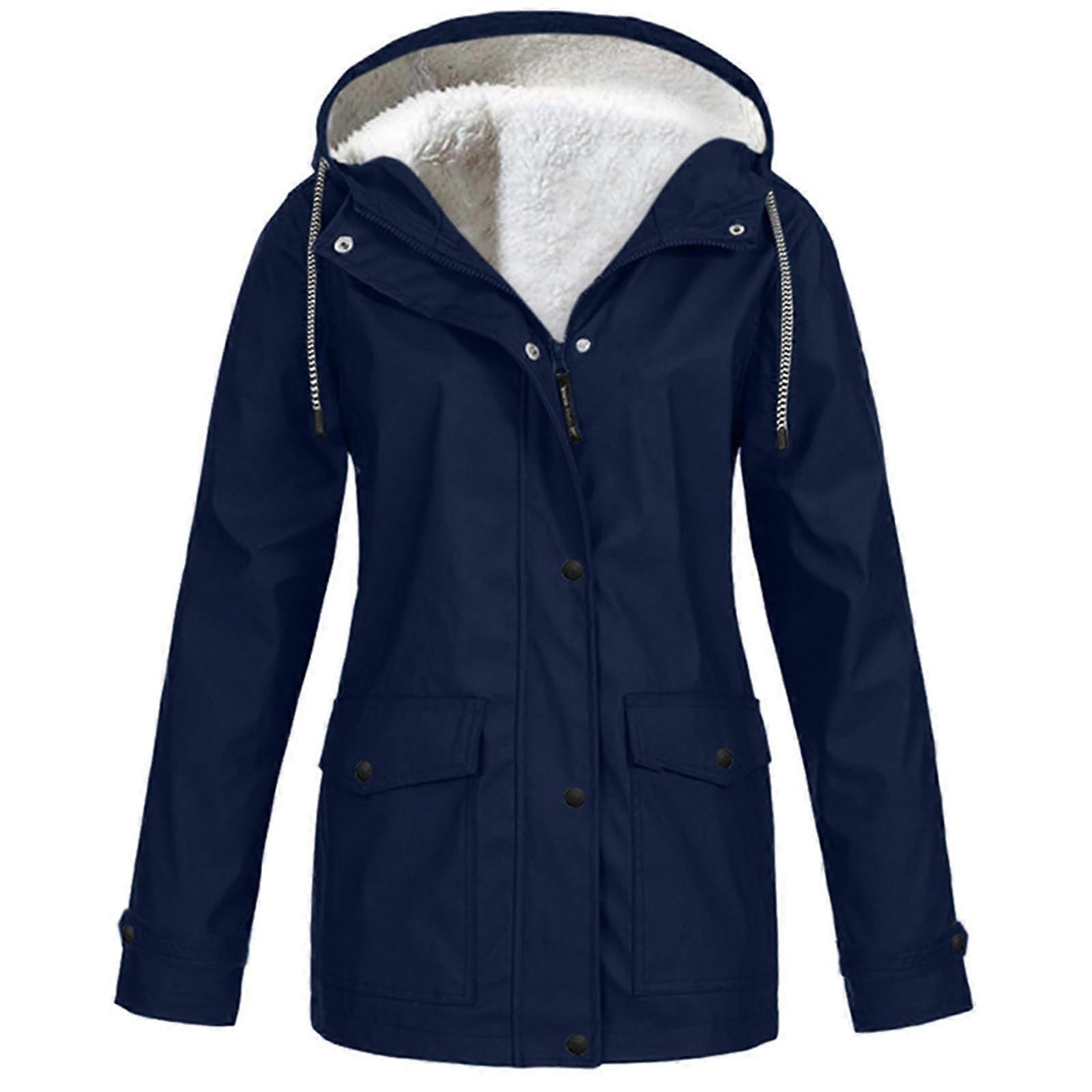 Women's Breathable Wind Jacket Bicycle Transition Jacket Large Sizes Raincoat Thin Rain Parka Windbreaker Large Sizes Women's Jacket Blue L