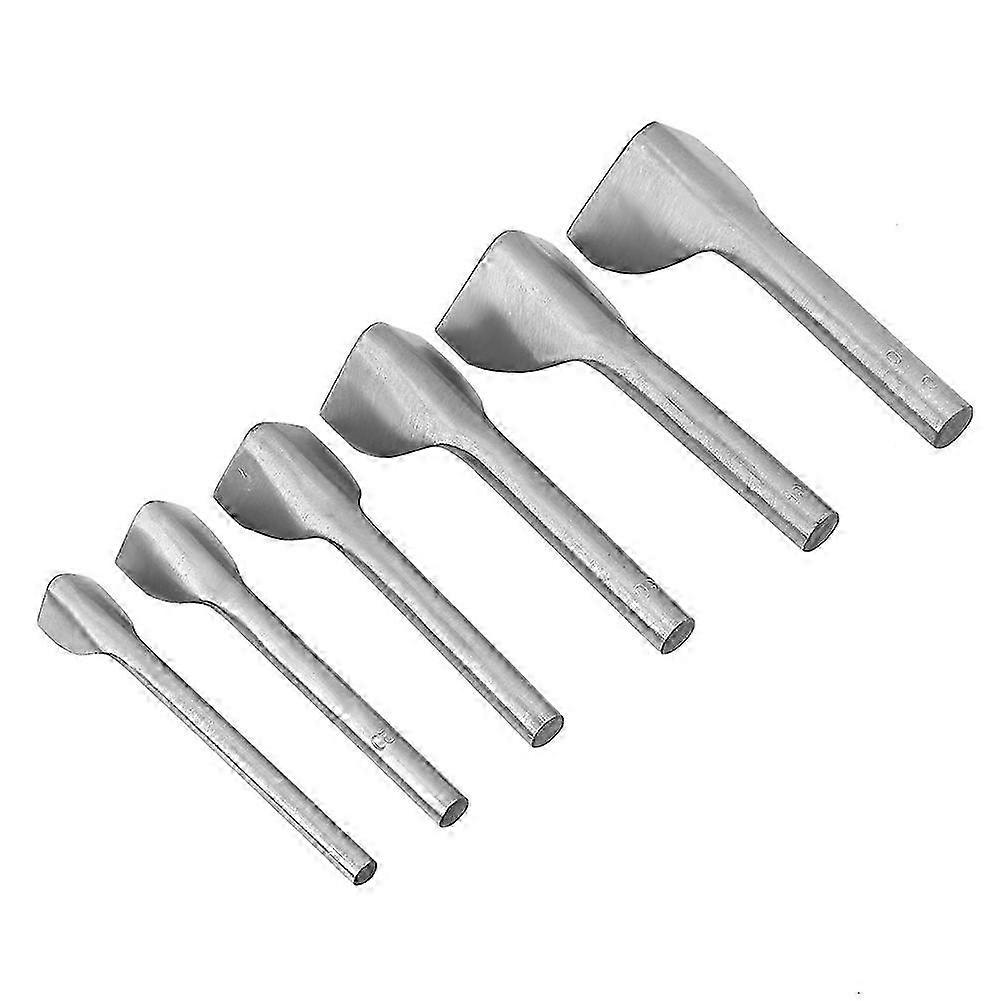 6st / set DIY Läder Craft V Shape Punch Belt End Cutter för hem lädersömnad (15-40mm)