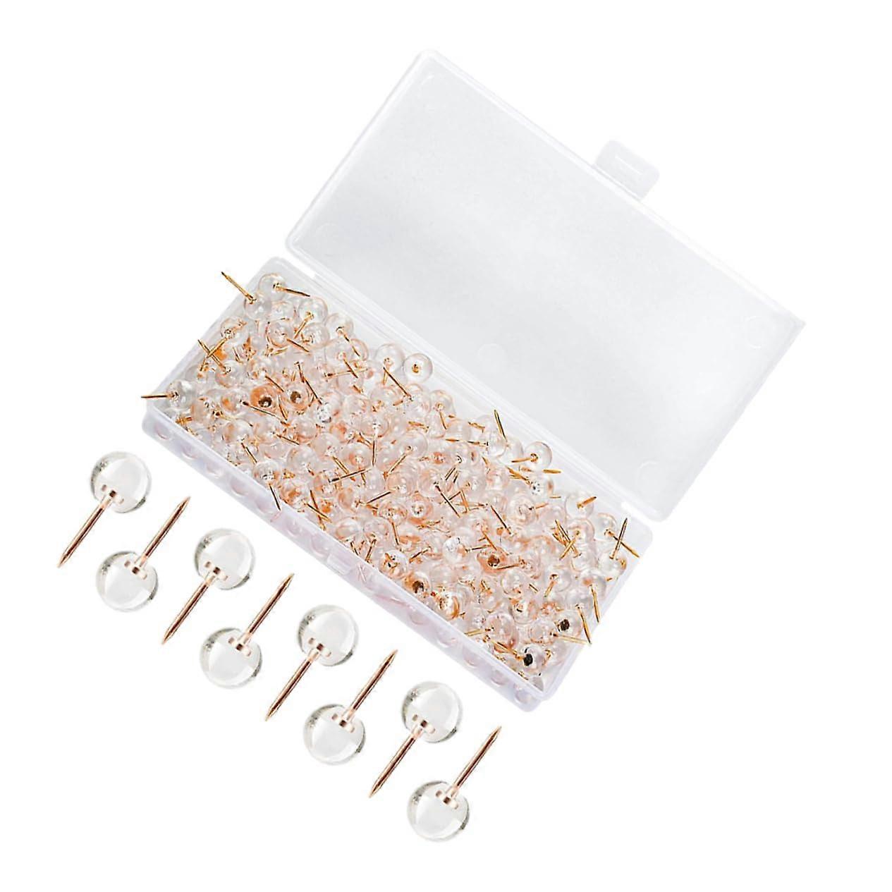 Transparent Push Pins - 50 Pack Durable Acrylic Thumbtacks for Bulletin Boards, Office, and Home Decor, Break-Resistant Design