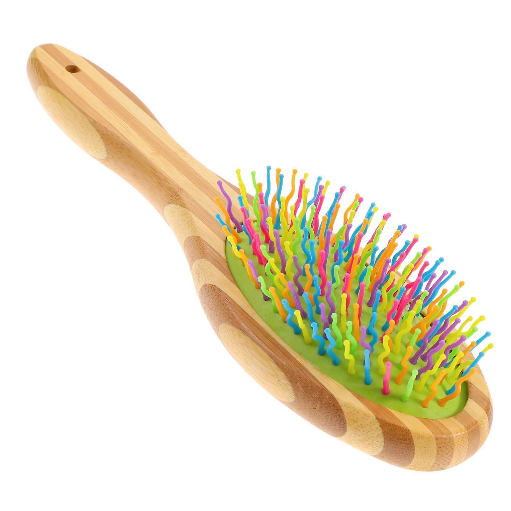 Colorful Adjustable Pet Grooming Comb with Wooden Handle for Removing Hair, Tangles, and Dirt for Puppies