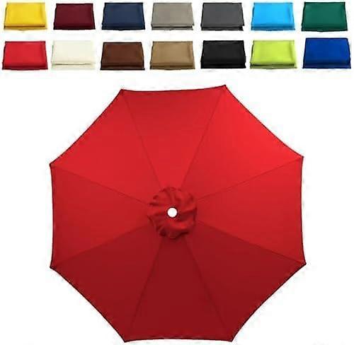 Replacement Cover For Patio Umbrella 2m 2.7m 3.0m Sizes 6-Rib 8-Rib Red 200cm