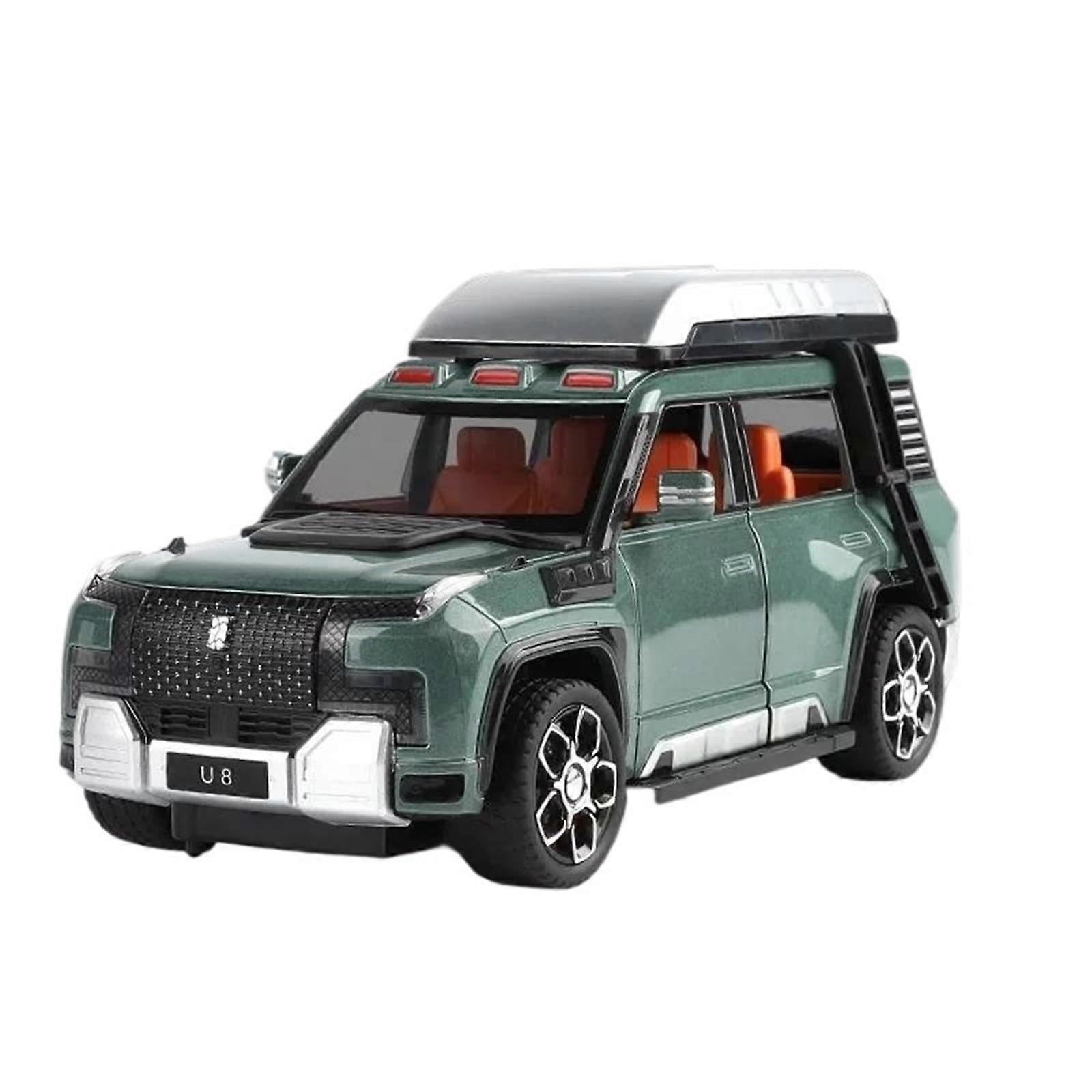High-Simulation Vehicle Model Kit, 1:24 Scale, Green, Compatible with BYD YANGWANG U8