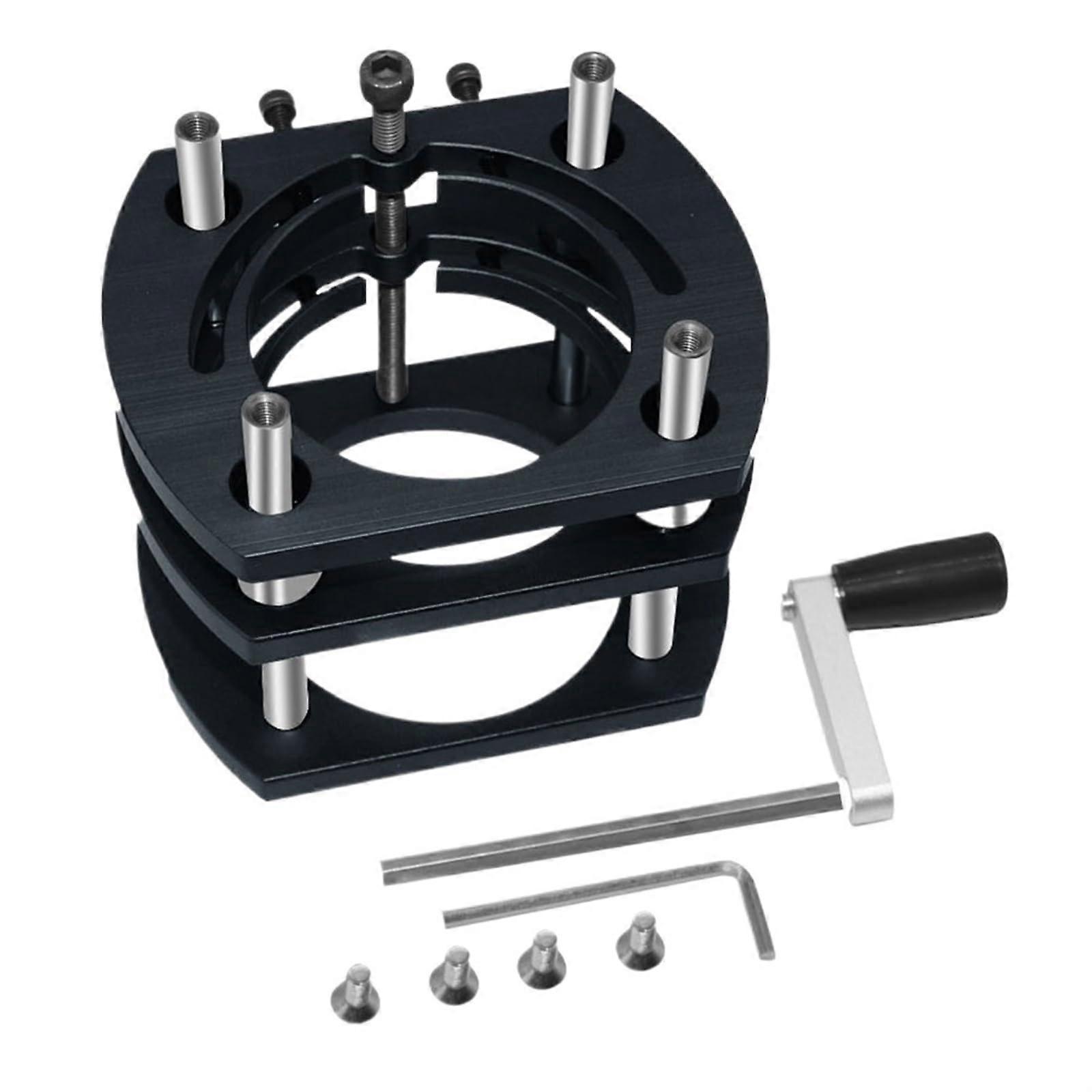 Adjustable Aluminum Alloy Router Lifting Base for Wood Router Table Diving Base for Precision Milling DIY Tools for Woodworking Bench Black